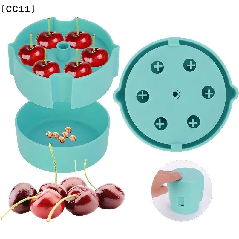 Food Grade 6 Hole Cherry Pitter Fast Pit Removal Home Baking Cocktail Qme