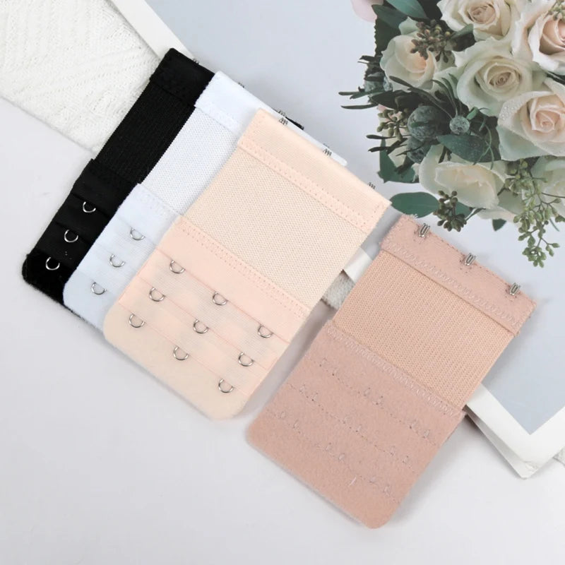 4 3 Rows Hook Extension Straps Elastic Strap Soft Comfortable Bra Qme
