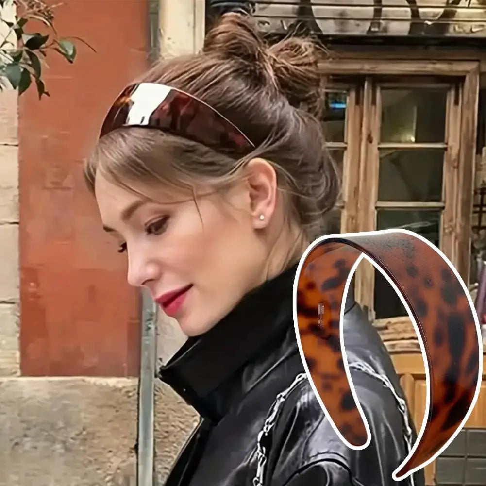Vintage French Headband Tortoiseshell Women Women's Hair Band No Slip Qme