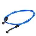 50cm ‑ 120cm Motorcycle Braided Steel Brake Oil Hose Line Pipe Colorful Brake Oil Hose Brake Line Pipe Line Pipe Qme Blue 600mm