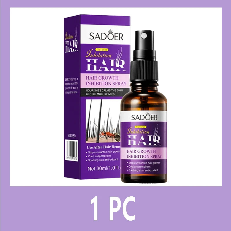 Natural Hair Inhibiting Spray Gently Soothes Nourishes Skin Painless Depilatory Agent Inhibits Hair Growth in Chest Armpit Thigh Qme 1PC