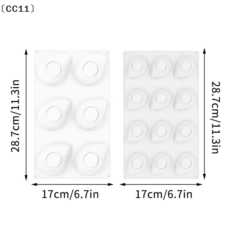 6 12 Cavity Silicone Mold Mango Mousse Cakes Fruit Shaped Chocolate Qme