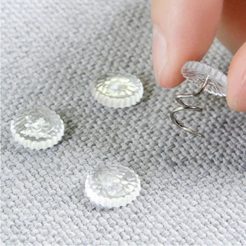 50PCS/Box Pins Sofa Rotates and Fixes Twisted Nails with Fixed Quilt Bed Sheets Anti-slip Buckle Qme