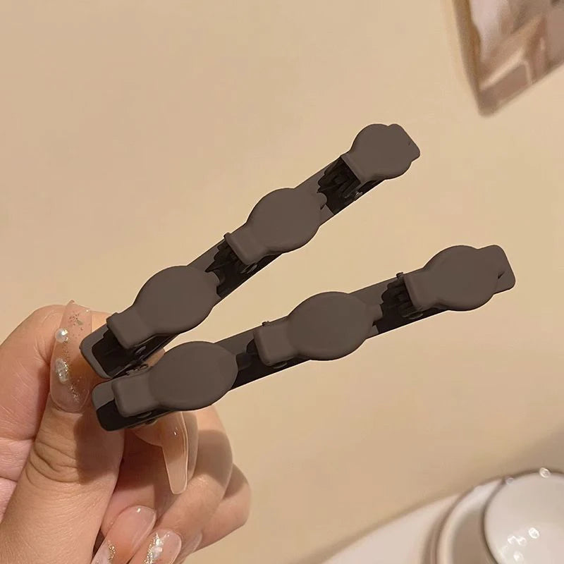 High-quality Solid Braided Hair Clip Fragrant Forehead Flock Accessory Qme A5 coffee