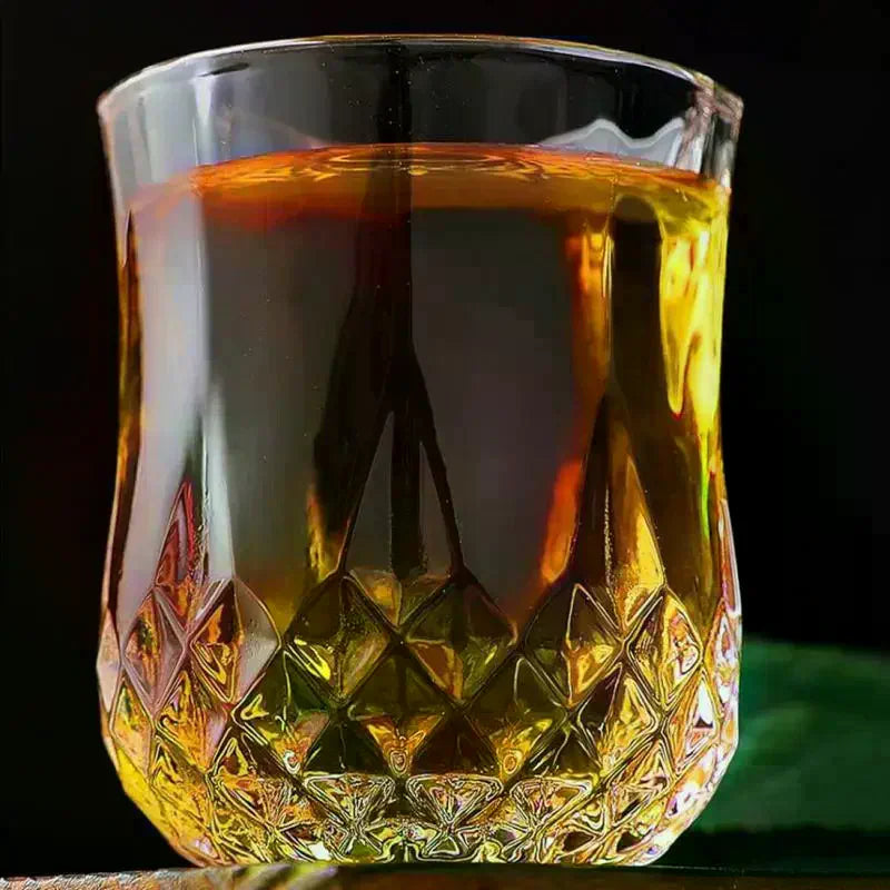 6Pcs 90ml Cup Diamond Cup Plastic European Retro Wine Cup One Mouth Cup Creative Vertical Pattern Cup Qme
