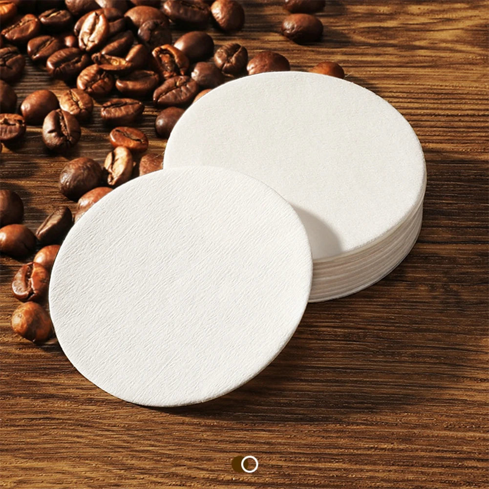 Coffee Powder Bowl Filters 51 53 Espresso Maker White Brown Raw Wood Qme
