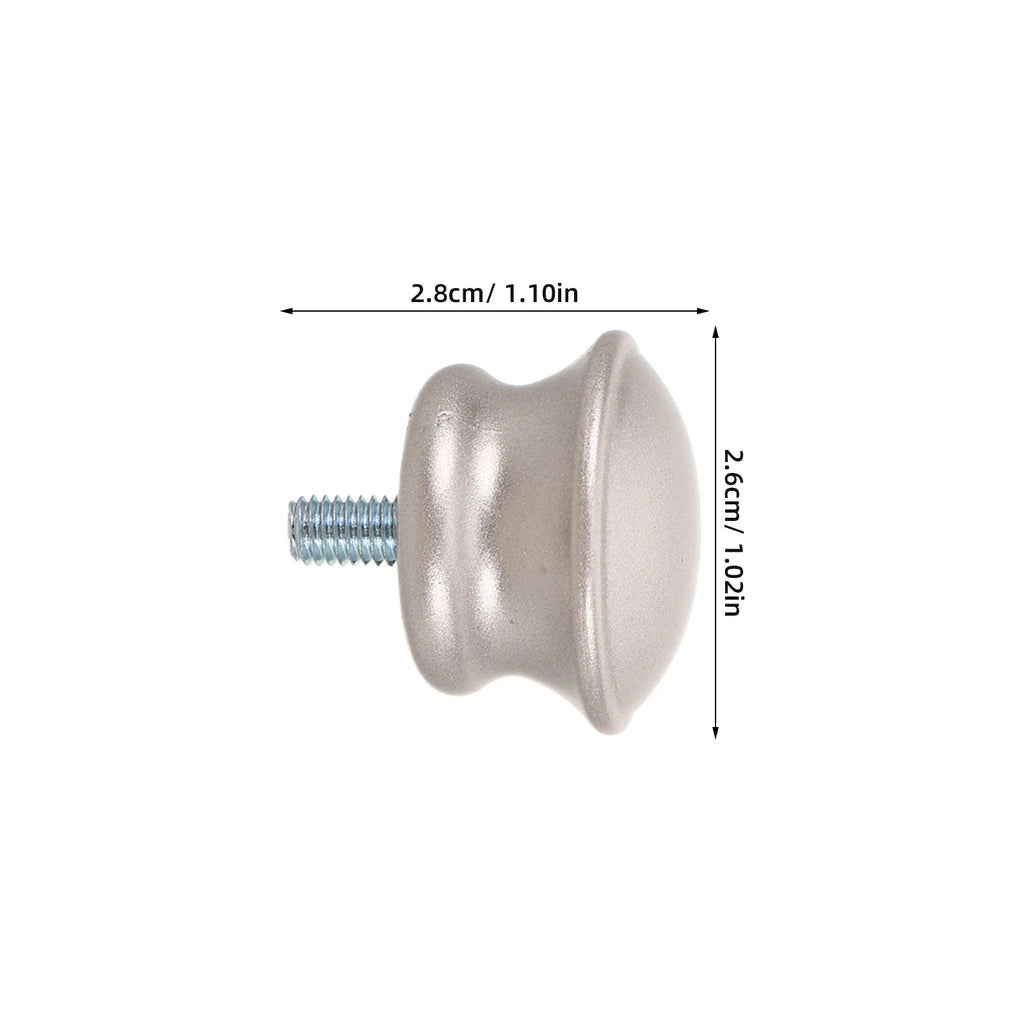 28Mm Diameter Curtain Rod Decorative End Caps Metal Finials Elegant Window Curtain Accessories Modern Style Home Decor Qme Silver