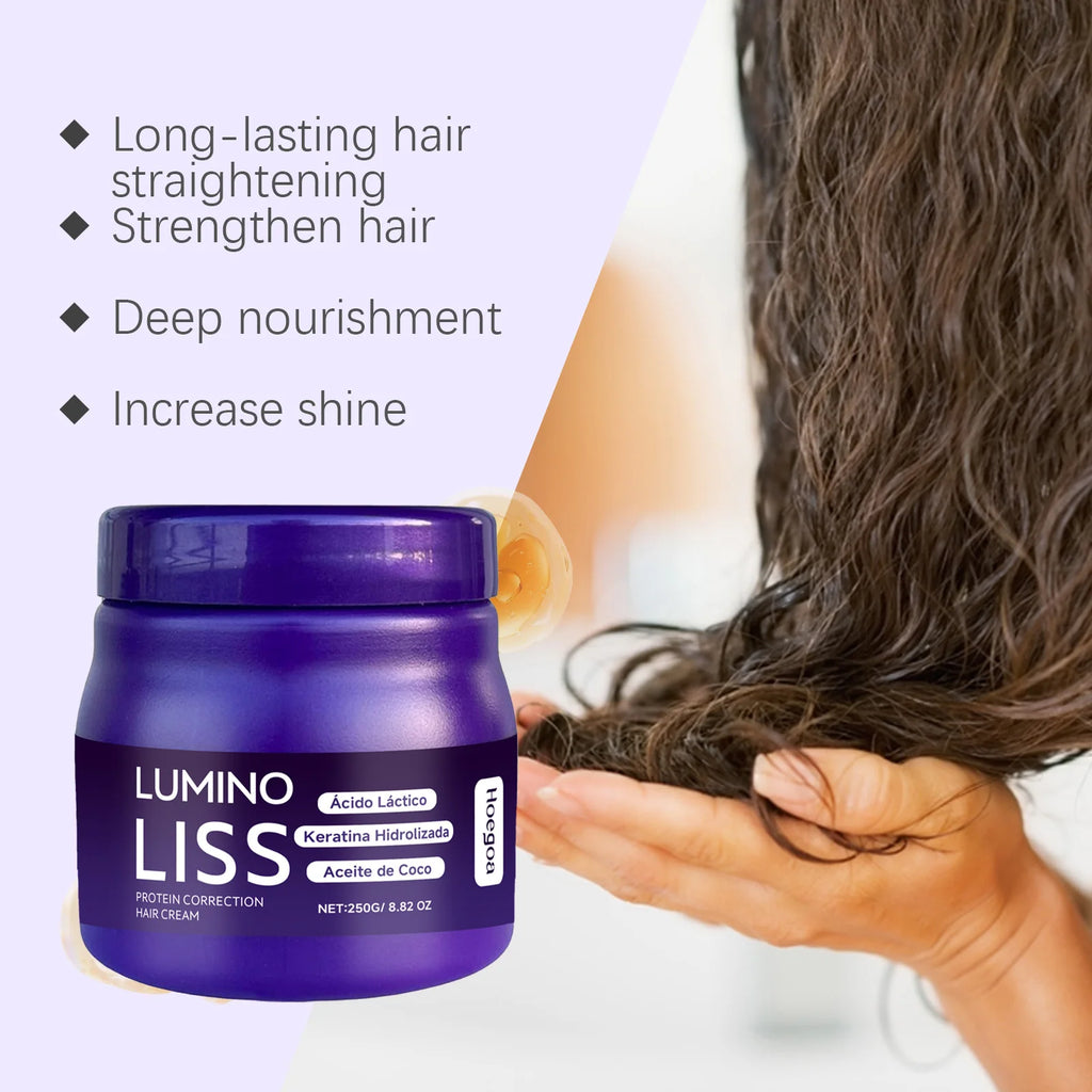 Moisturizing Hair Cream for Straightening Hair Treatment for Very Dry and Damaged Hair Repair Anti Frizz Keratin Hair Mask 250g Qme