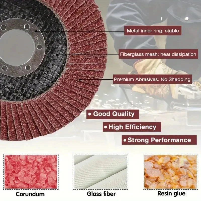 4.5 inch zirconia wing blade 40-120 grinding wheel blade, 7/8" hole grinding wheel disc, grinding wing blade wheel for wood and Qme
