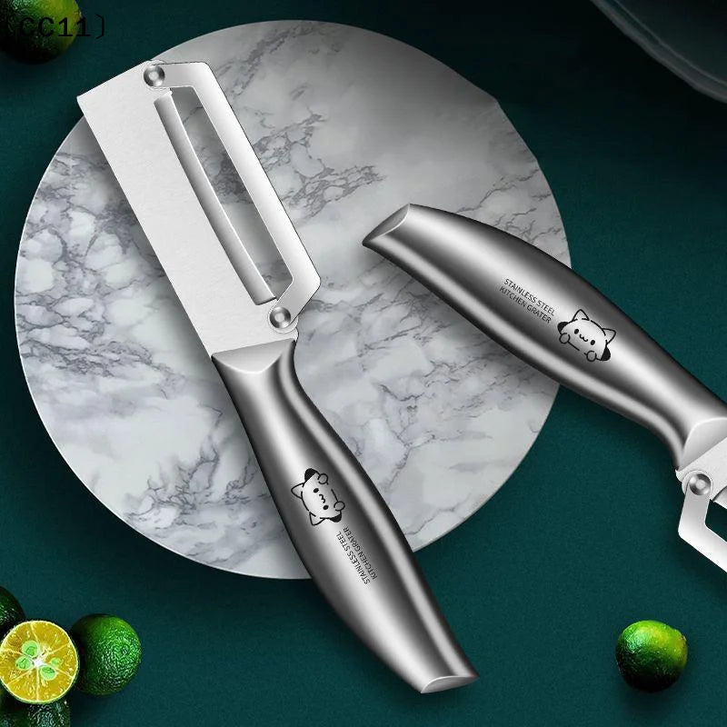 Stainless Steel Skin Peeler 2-in-1 Melon Planer Pineapple Peeling Qme