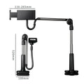 Universal Long Arm Tablet Stand Holder for iPad Pro Air Mini Galaxy Tab Xiaomi Lenovo 4-13inch Mount Tablet Phone Holder for Bed Qme black