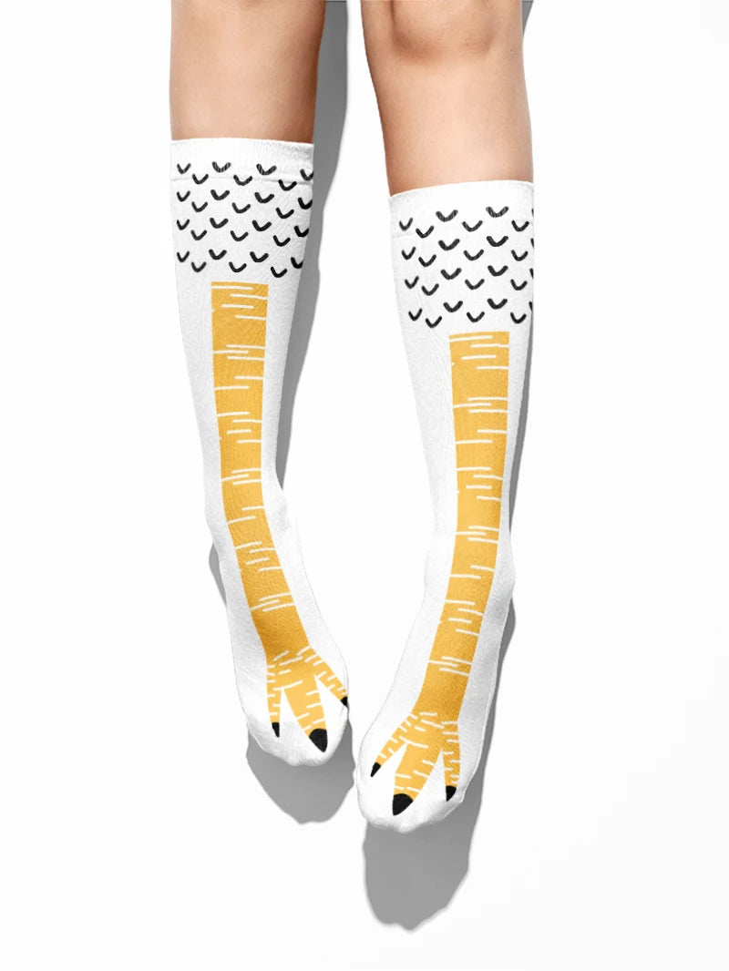 Men's Women's Creative Chicken Claw Socks Novelty Animal Toe Qme