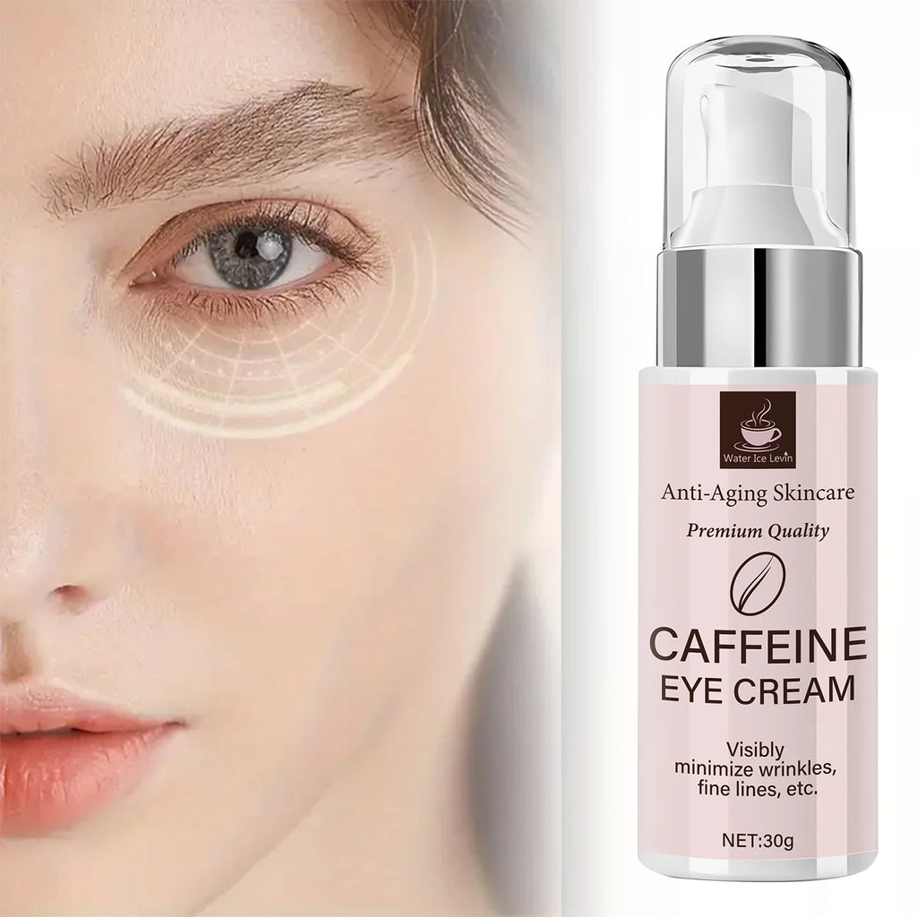 Premium Anti-Aging Caffeine Eye Cream with Niacinamide & Hyaluronic Acid for Wrinkles & Elastic Skin. Qme