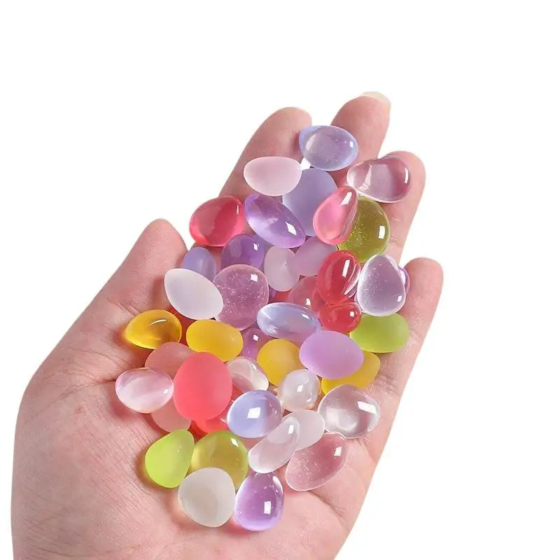 20/40Pcs Glowing Resin DIY Stones Luminescent Craft Accessories for Handmade Jewelry Phone Charm Making Supplies Qme