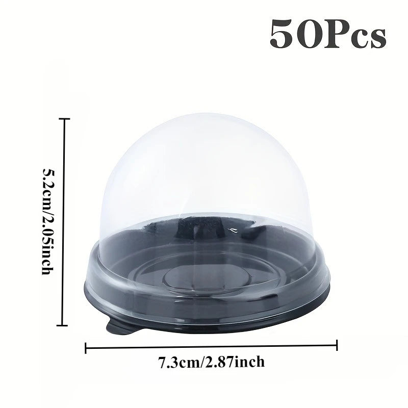 Sweet dessert egg custard box, circular mooncake dome packaging box, mooncake container for baking food packaging box, Qme black Other
