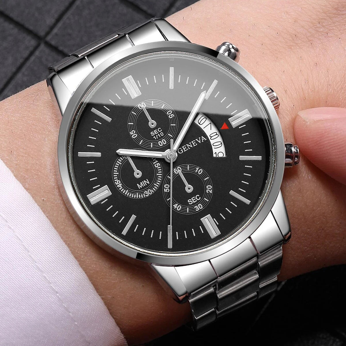 Moda masculina relógios de negócios calendário luxo relógio de quartzo para homem relógio relogio masculino montre homme Qme