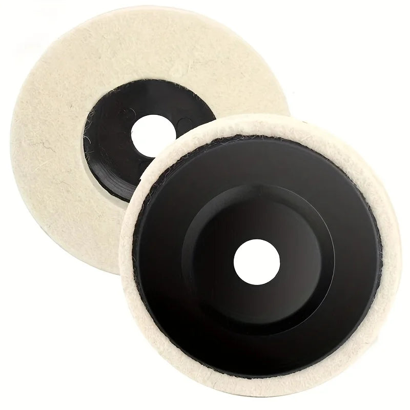 50mm/75mm Wool Polishing Wheel Polishing Pads Angle Grinder Wheel Felt Polishing Disc for Metal Marble Glass Ceramic 1PC Qme