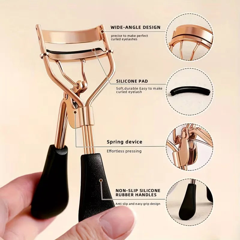 Wide Angle Eyelash Curler Ergonomic Non-slip Curling Tool Long Qme