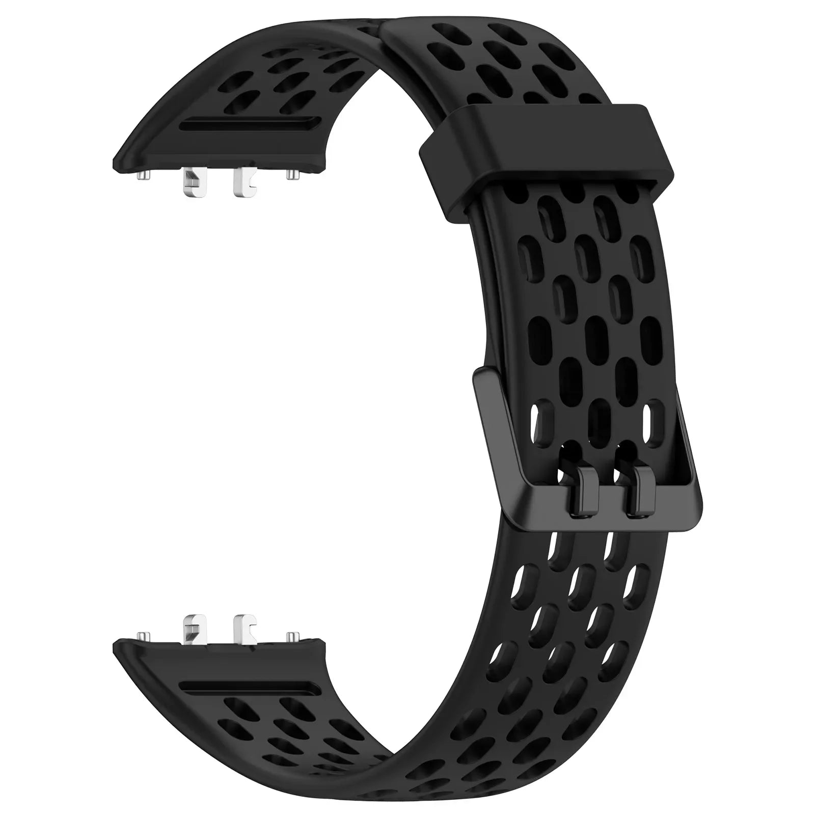 Breathable Straps for Samsung Galaxy FIT 3 Silicone Band Women Men Soft Sport Band for Samsung Smartwatch FIT3 Wriatband Qme Black Samsung Galaxy Fit3