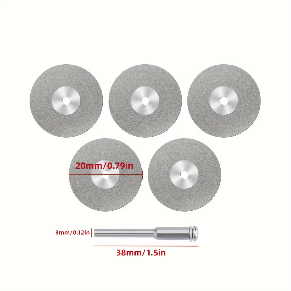 Mini diamond cutting set - Enhance your rotating accessories with tools such as circular saw blades and grinding wheels! Qme