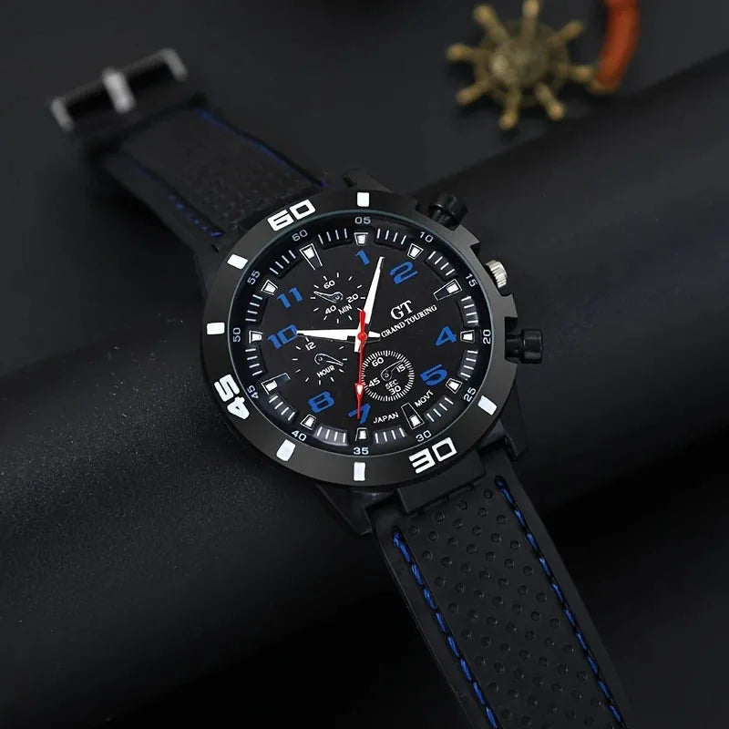 5 pieces of men's quartz watch set, perfect as a Christmas gift Qme 2