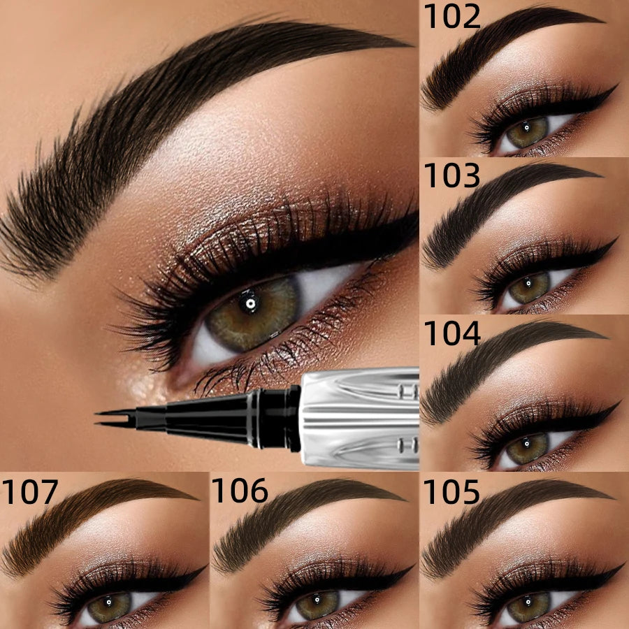 2 Fork Microblading Eyebrow Pencil Non-smudged Pigmented Easy Qme