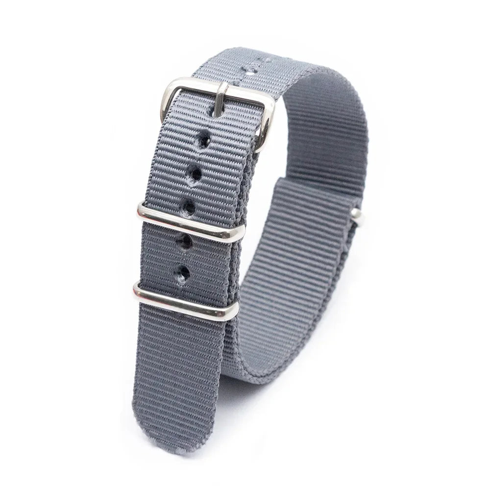 Durable Striped Nylon Wristband Bracelet Watch Band Universal Strap