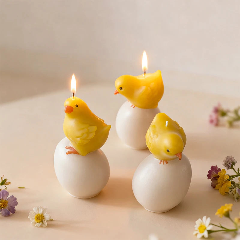 Easter Chicken And Egg Silicone Molds | Ideal For Easter Plaster Figurines, Scented Candles, Resin Crafts | Perfect Qme