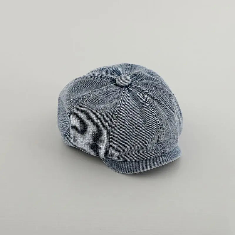 Kids Forward Cap Spring Autumn Baby Toddler Newsboy Hat Soft Cotton Qme Blue