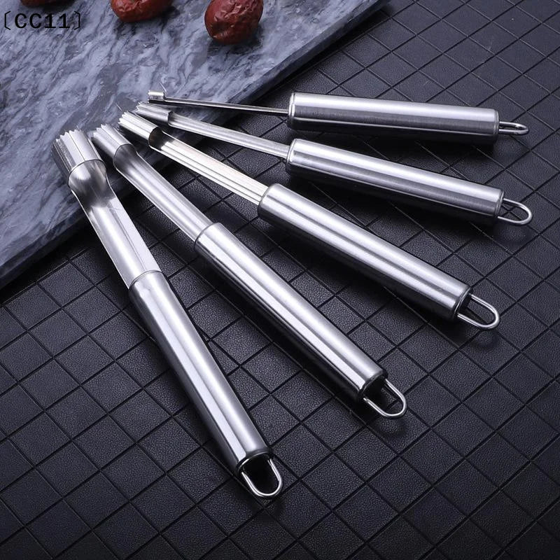 Stainless Steel Corer Fruit Seed Core Remover Pear Seeder Slicer Qme