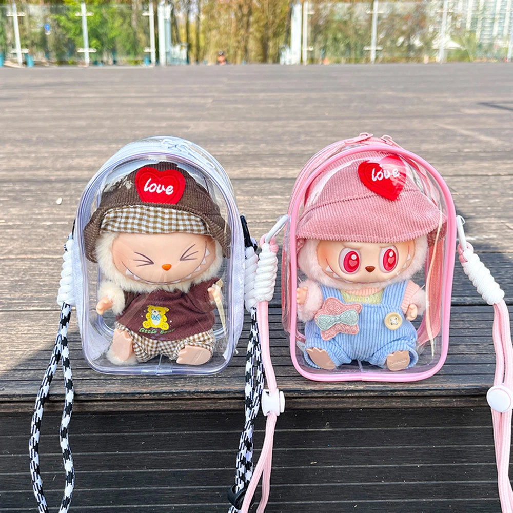 High Transparency Crossbody Bag Storage Bag Blind Box Doll Dustproof Carrying Bag For Going Out Qme