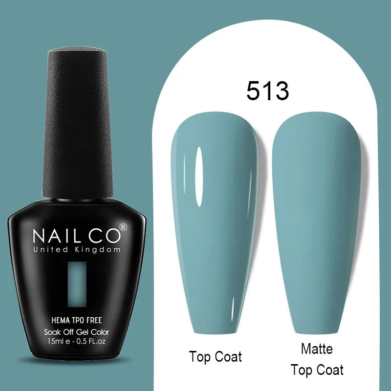 Nailco Jelly Gel Nail Polish Transparent Varnishes 44 Colors Red Pink