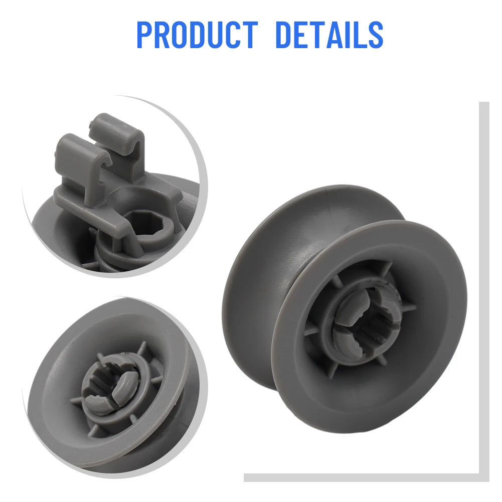4Pcs Basket Roll For Dishwasher Top Basket UNIVERSAL For Bosch For Siemens 611666 Home Dishwasher Wheel Roller Accessories Qme