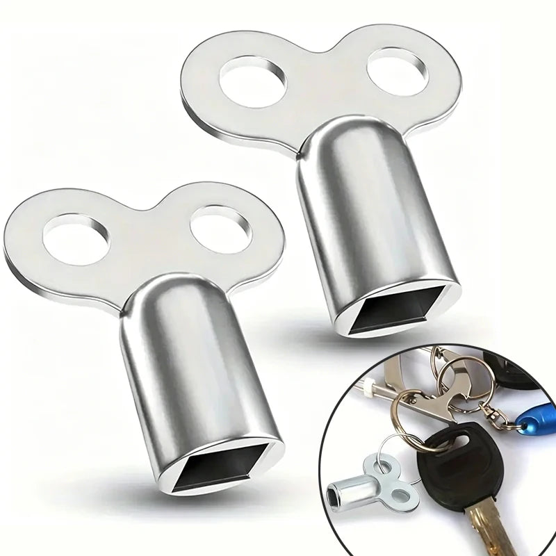 1/2Pcs Zinc Alloy Radiator Key, For Bleeding Air From Radiators,Square Socket Air Vent Valve Tool ,Heating Systems Accessories Qme