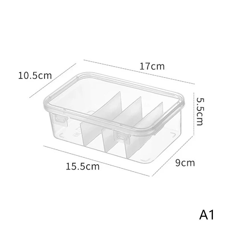 Data Cable Management Box Socks Underwear Storage 5 Compartment Lid Qme S