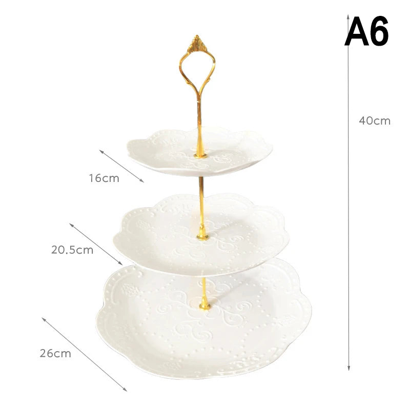 PPServing Stand Dessert Tower Sum Fruit Tray 2 3 Tier Tea Party Baby Qme A6