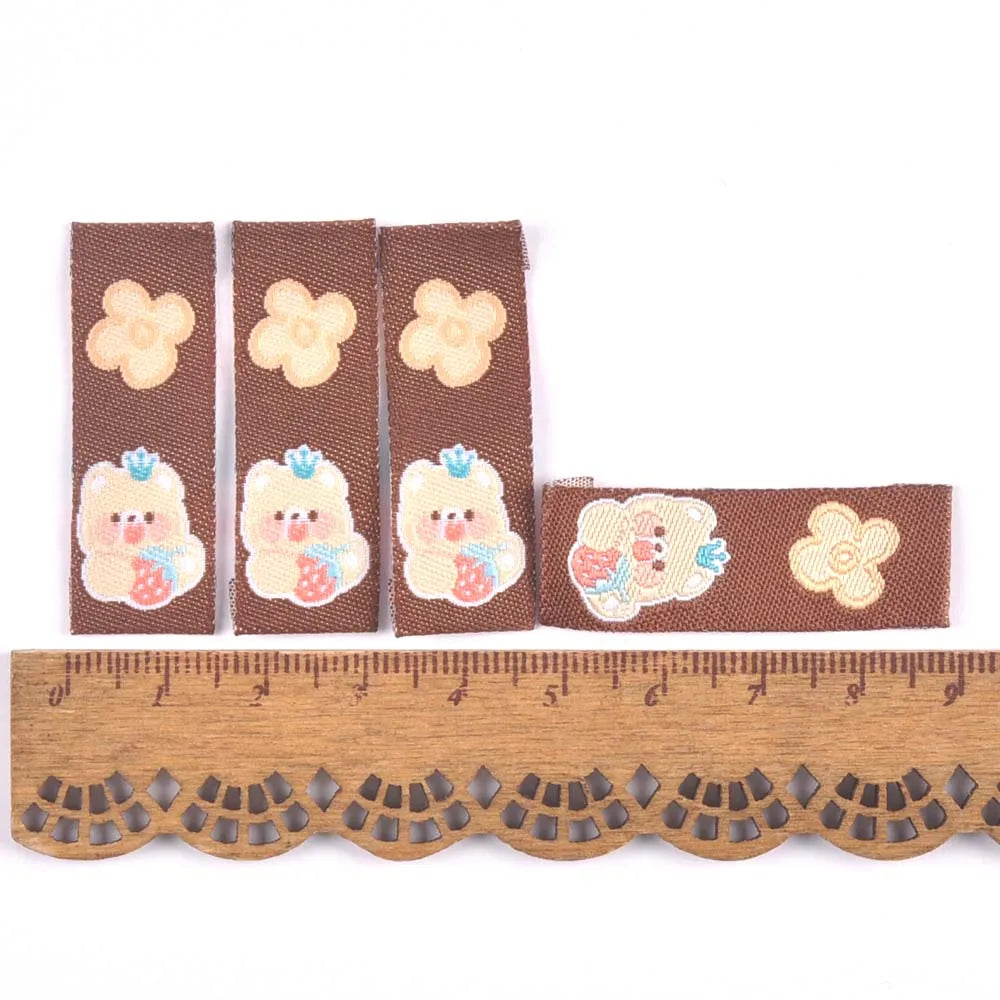 50Pcs Lovely Bear Sweet Labels For Sewing Accessories Kid Garment DIY Crafts Clothes Handmade Supplies Decorative Tags c3576 Qme 5