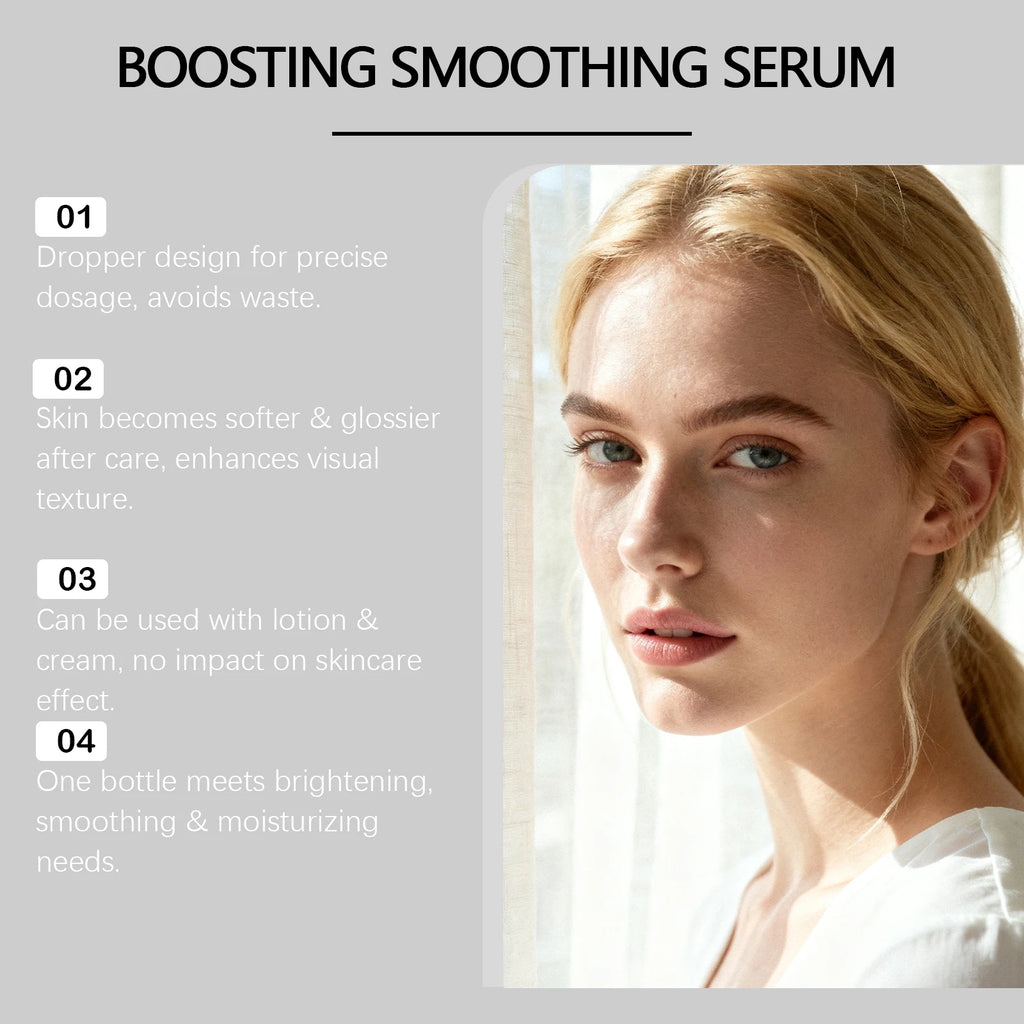 NAD+ Peptide Boosting Smoothing Serum Firming Hydrating Anti-Aging Serum Radiant Glow Face Essence Hyaluronic Acid Brightening Qme