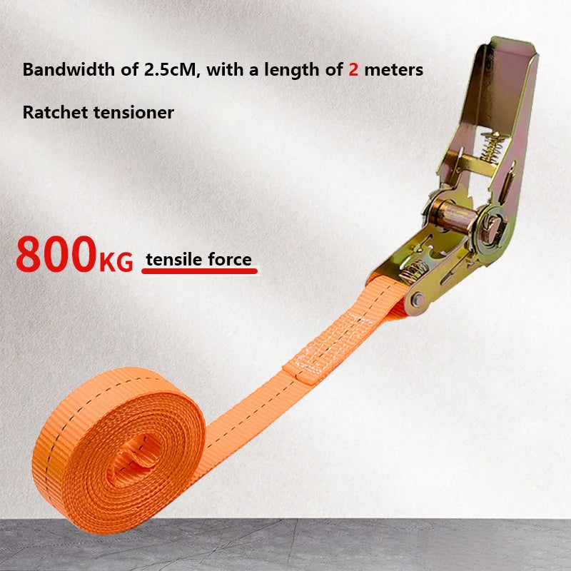 Adjustable Secure Tie-down Safe Luggage Transport Heavy-duty Car Qme Orange