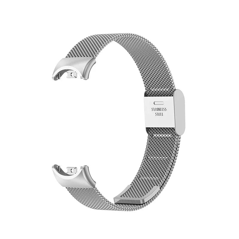 Metal Mesh Stainless Steel Strap for Xiaomi Mi Band 8 Smart Bracelet Replacement Accessories Watchband Miband 8 Smartwatch Qme S for Miband 8