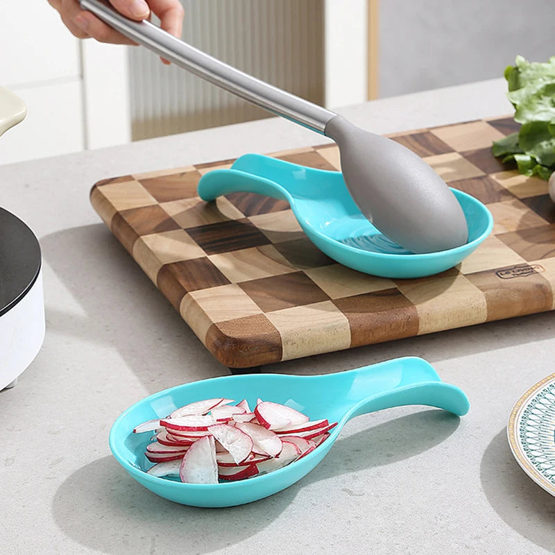 Spoon Rest Large Ceramic Holder Heat-resistant Cooking Coffee Qme