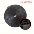 Car Door Rubber Seal Strip L-type Double Layer Sealing Adhesive Stickers Noise Insulation Weatherstrip Auto Interior Accessories Qme 16Meters