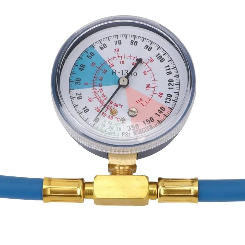 Car Air Conditioning R134A Refrigerant Recharge Measuring Hose with Pressure Gauge Pressure Gauge Measuring Kit Reparing Tool Qme
