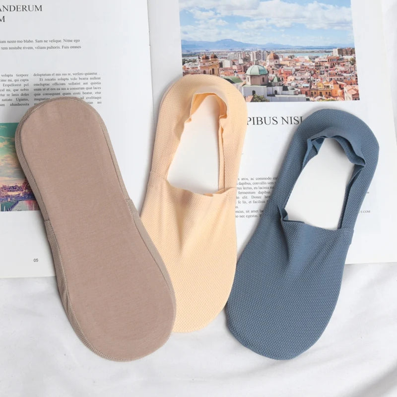 3Pair Lot 100 Cotton Men Boat Socks Fashion Summer Thin Invisible Qme