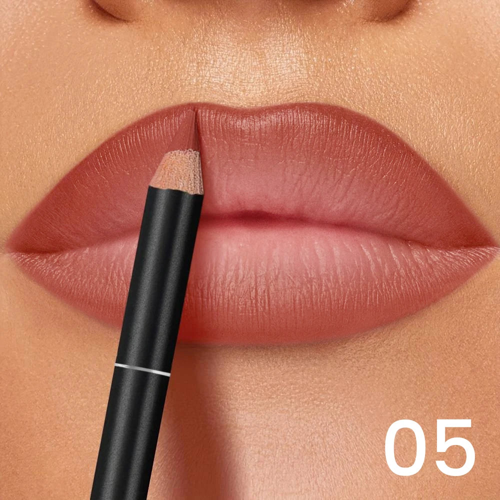 Ultra-long Lasting Matte Lip Liner Pen Smudge-proof Clump-free Full Qme 05