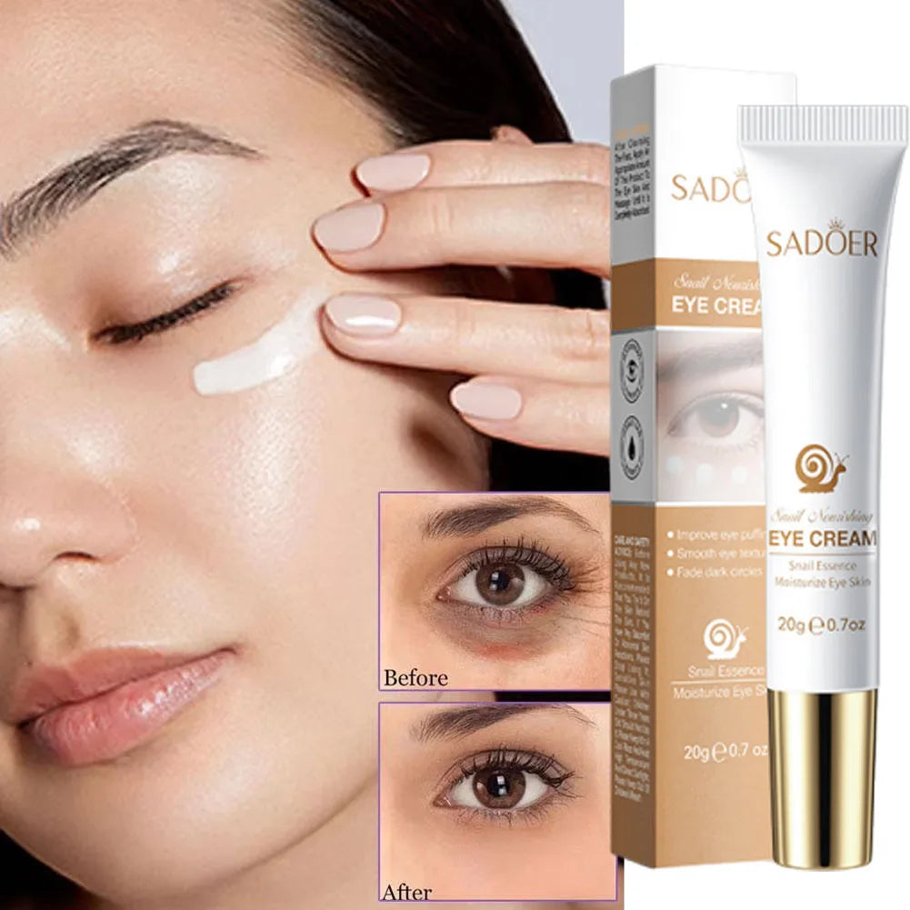 Snail Eye Cream Faded Wrinkle Dark Circles Under The Eyes Reduce Eye Bags Moisturizing Anti-Aging Eyes Skin Care Products Qme