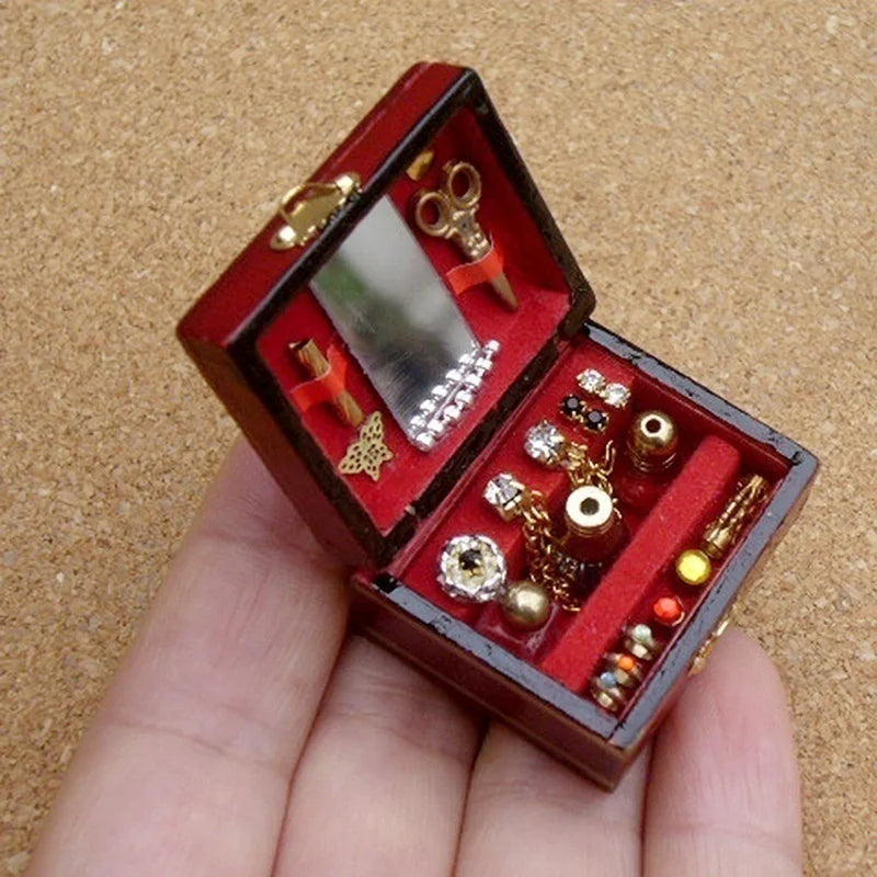 1/12 Dollhouse Miniatures Jewelry Box /Doll House Accessory Room Decor Qme