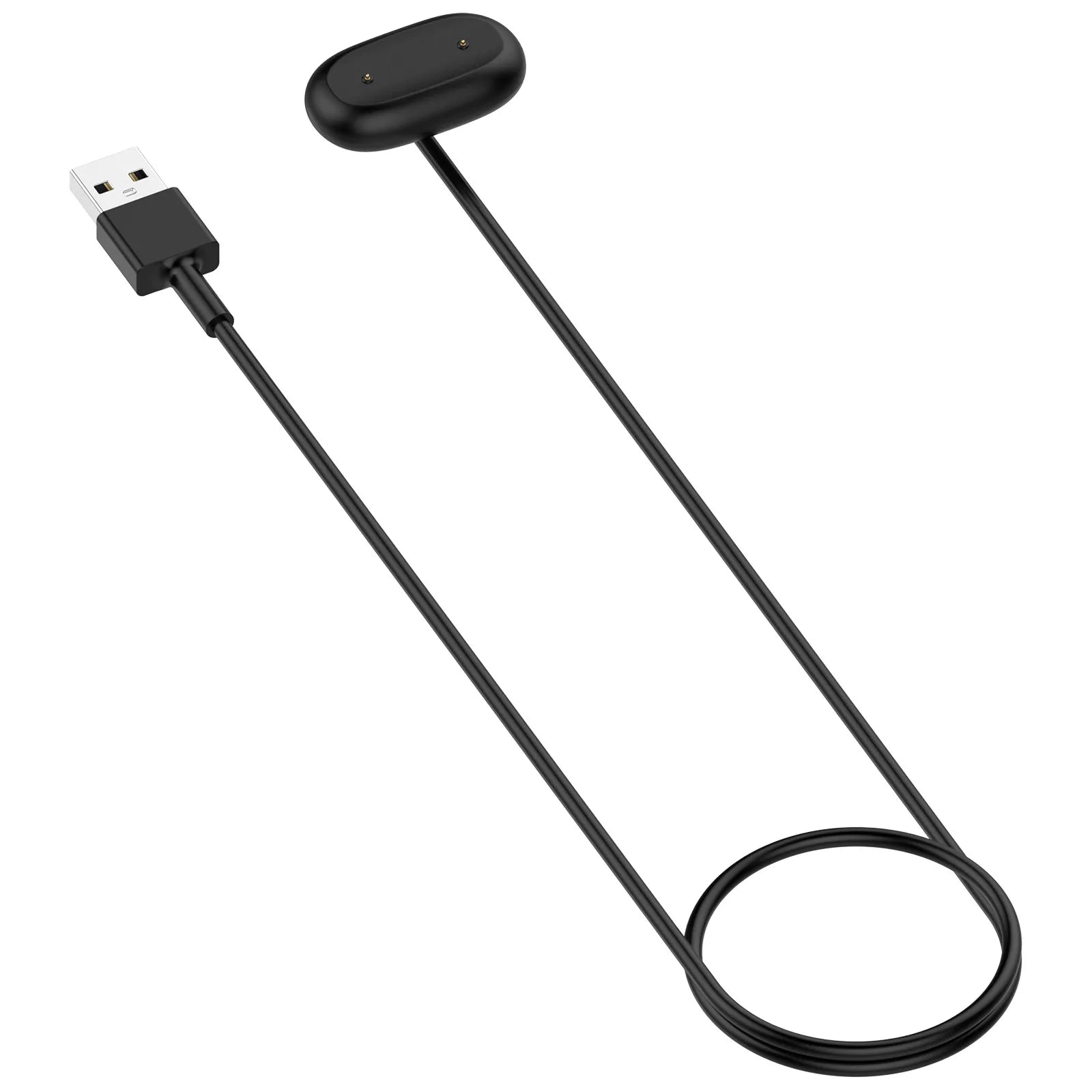 For Google Fitbit Air Watch Magnetic Connector Power Chargers Cables Smartwatch Dock Charger Adapter Type-C/USB-A Charging Cable Qme USB A Black