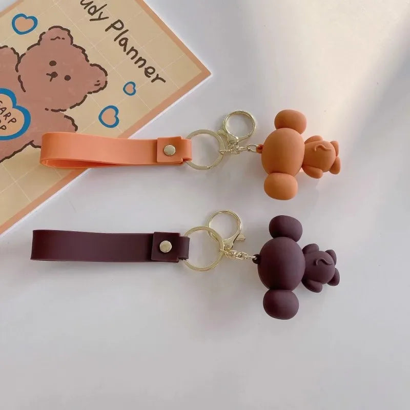 Creative Cute Soft Latex Monkey Doll Toy Keychain Cosplay Movie Cheburashka Trend Animal Widget Keyring Pendant Festival Gift Qme