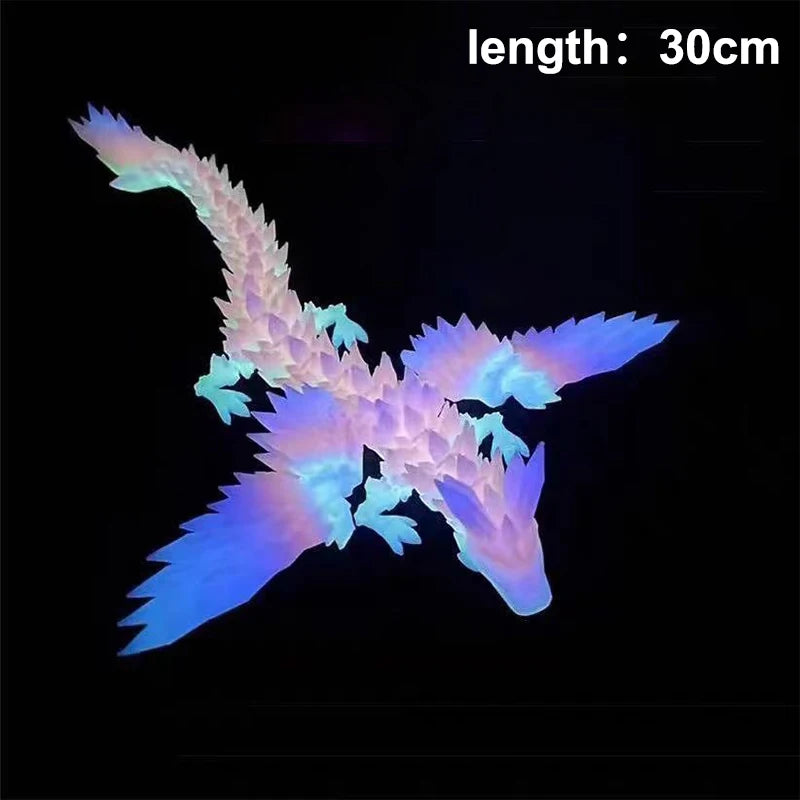Articulated Dragon Crafts Desktop Western Action Figure 3D Printed Qme A20
